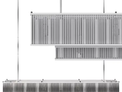 Restoration Hardware MARAIS LINEAR CHANDELIER 72 Brass 3D model