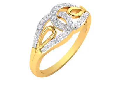 Women Ring Render 3dm STL MTL SLC JCD OBJ FBX Details 3D print model 55