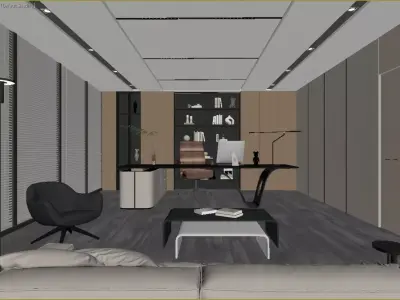 Modern Minimalist Office 3D model