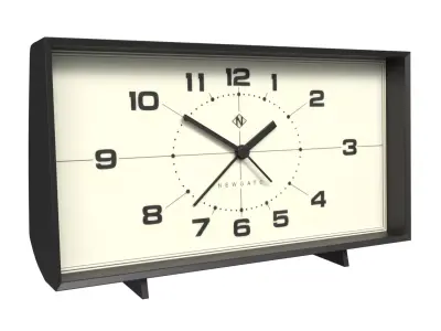 Newgate Wideboy Desk Clock Retro Mid-Century Alarm Clock Low-poly 3D model