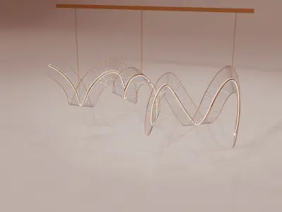 Spiral hanging light 3D model