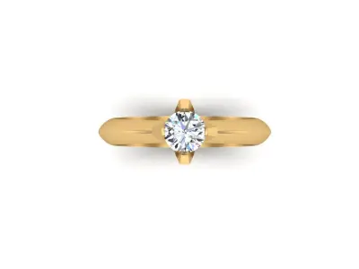Solitaire ring  Free 3D print model