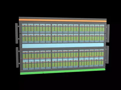 GPU Pascal GP100 Architecture v1 001 Low-poly 3D model
