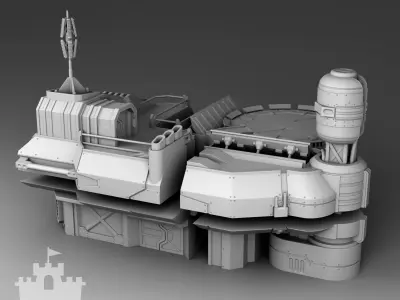 Martian special training base 3D print model