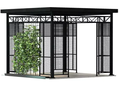 Outdoor Gazebo Metal Pavilion Structure 3D model