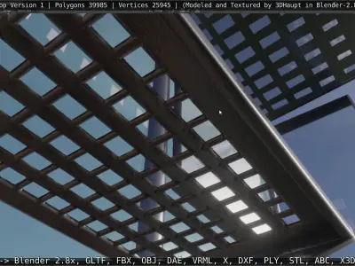 Bus Stop Version 1 Low-poly 3D model