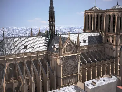  Notre Dame de Paris Tribute 3d model 