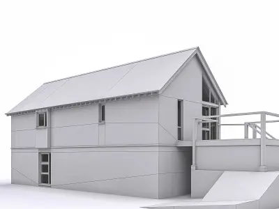 Townhouse 11 Low-poly 3D model