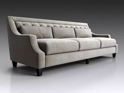 Cambridge sofa with tufted back and arms 3D model