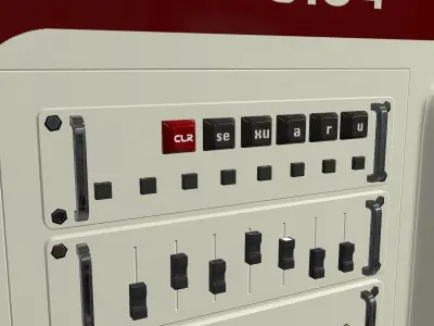 Retro Scifi Terminal Low-poly 3D model