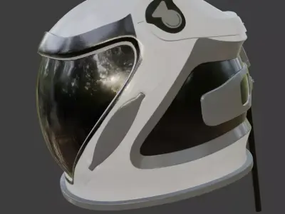 Turkish Space Agency Astronaut Helmet and footwear Low-poly 3D model