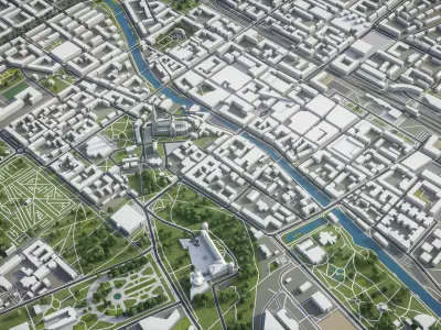 Uppsala - 3D City Model Low-poly 3D model