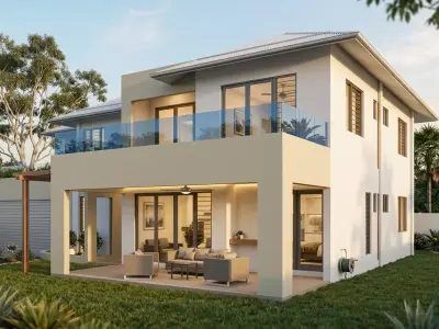 Modern Luxury House Revit BIM Model 3D model
