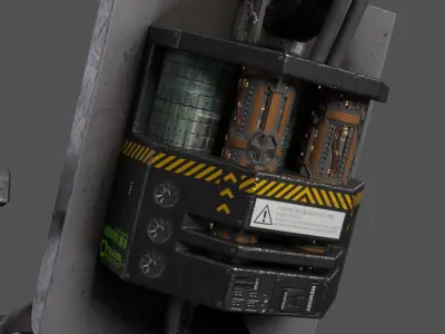 Sci-Fi Cyberpunk VR Chair Low-poly 3D model