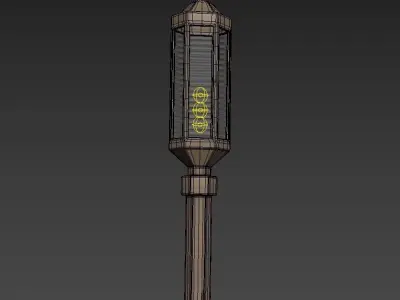 Street Lamp Low-poly 3D model