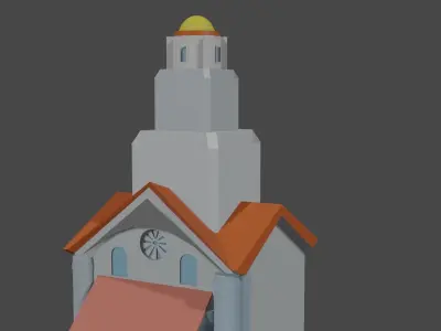 Palace church Free low-poly 3D model