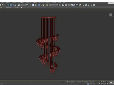 TRIANGLES CHANDELIER Low-poly 3D model