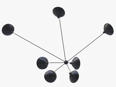 Serge Mouille Spider Sconce Seven Arms MSC-SP7 3D model