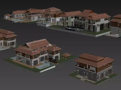 Resort Buildings Design 3D model