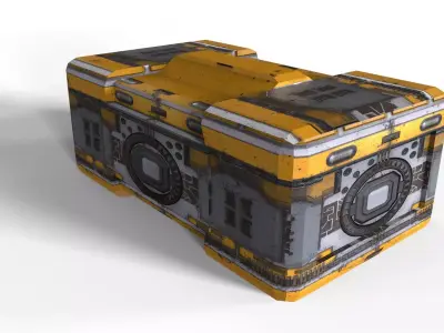 Sci Fi Box 02 Low-poly 3D model