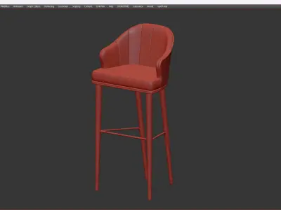 BAR CHAIR ELLIS Low-poly 3D model