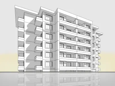 Apartment Architectural 3d Model with Render Scene Low-poly 3D model purchase