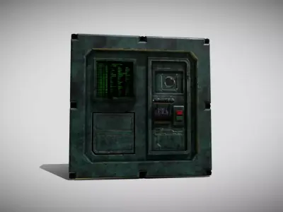 Sci-fi Panel Element Low-poly 3D model 3