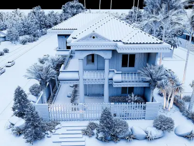 MODERN CLASSIC VILLA PHALAENOP AMABILIS 3D model