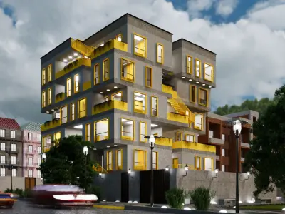 Green Building Complex 3D Model for Sustainable Architecture 3D model