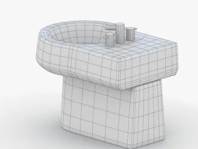 1558 - Toilet Low-poly 3D model
