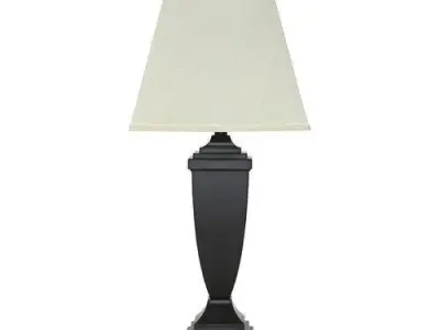 Pershore Dark Bronze Table Lamp Light Set 3D model