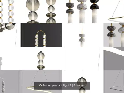 Collection pendant Light 3 3D Model Pack