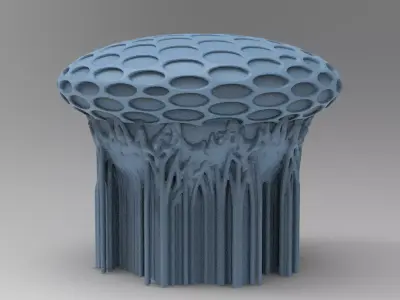 Ivy mushroom root 1 Low-poly 3D model