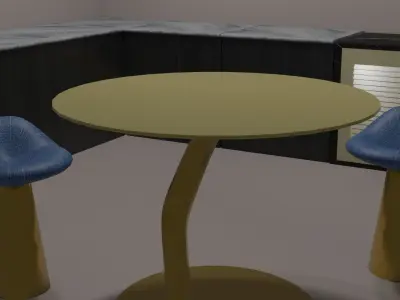 Project Room 02 kitchen Low-poly 3D model