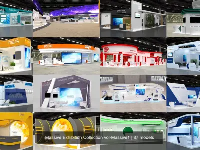 Massive Exhibition Collection vol-Massive1 3D Model Pack