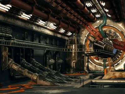 Factory Concept Low-poly 3D model