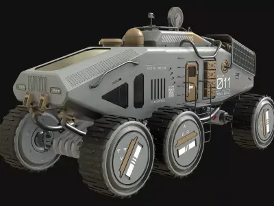 Mars Rover Concept-2-Grey 3D model