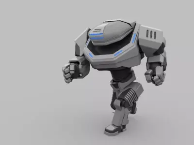 Droid runner rigged - animated character 3D model