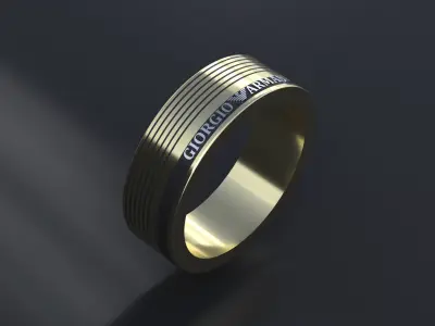 Enamel ring with logo cnc  or 3D print model
