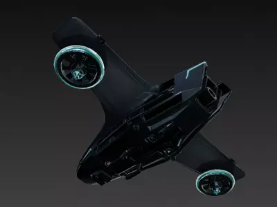 Lightweight Reconnaissance Drone Model Low-poly 3D model