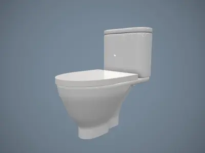 Toilet Bowl Low Poly Low-poly 3D model