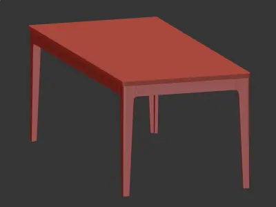DINING TABLE 220 X 100 CM NORTHWOOD OAK TONE 3D model