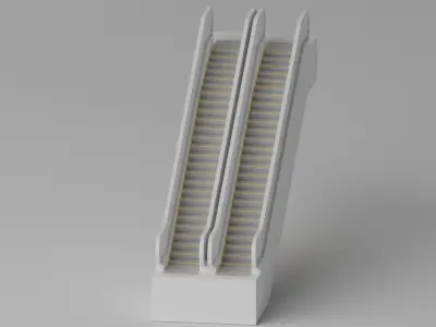 Cartoon Escalator 3D model