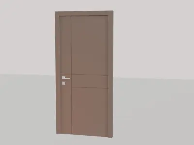 Interior door Low-poly 3D model 3