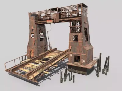 Abandoned Port 3D model