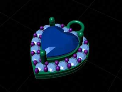 Heart Pendant 3dm stl 3D print model 3D print model