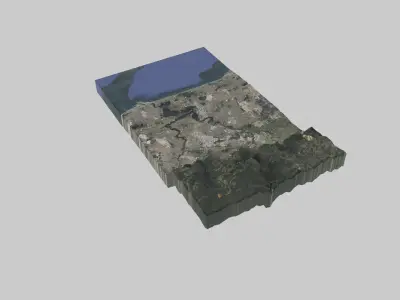 Perth City Low-poly 3D model