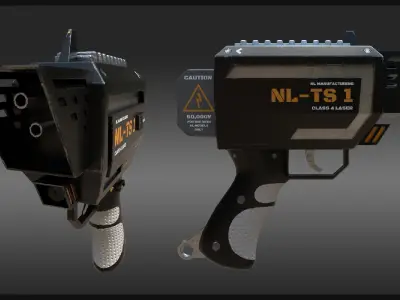 Sci-fi Stun Gun Low-poly 3D model