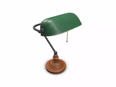 Old Vintage Desk Lamp Low-poly PBR Low-poly 3D model