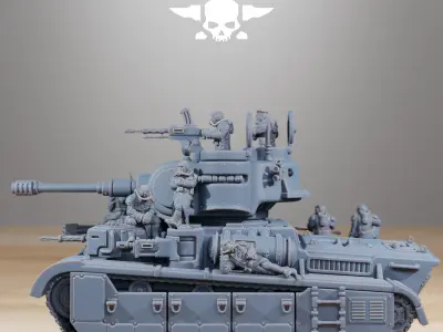 GrimGuard Heavy Battle Tank 3D print model